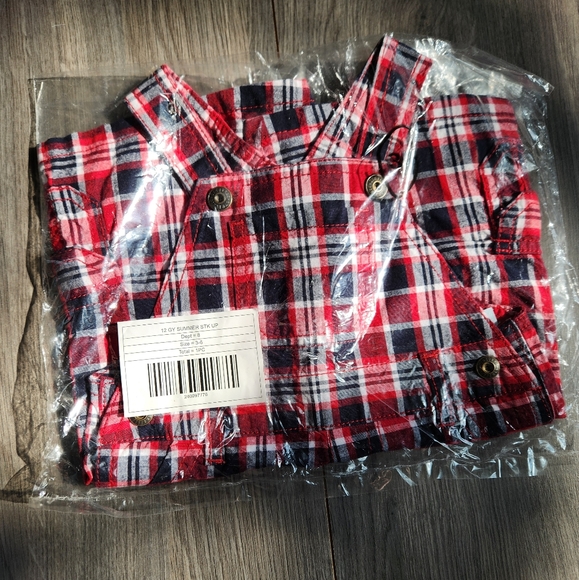 Gymboree Plaid Shortalls - Picture 2 of 4